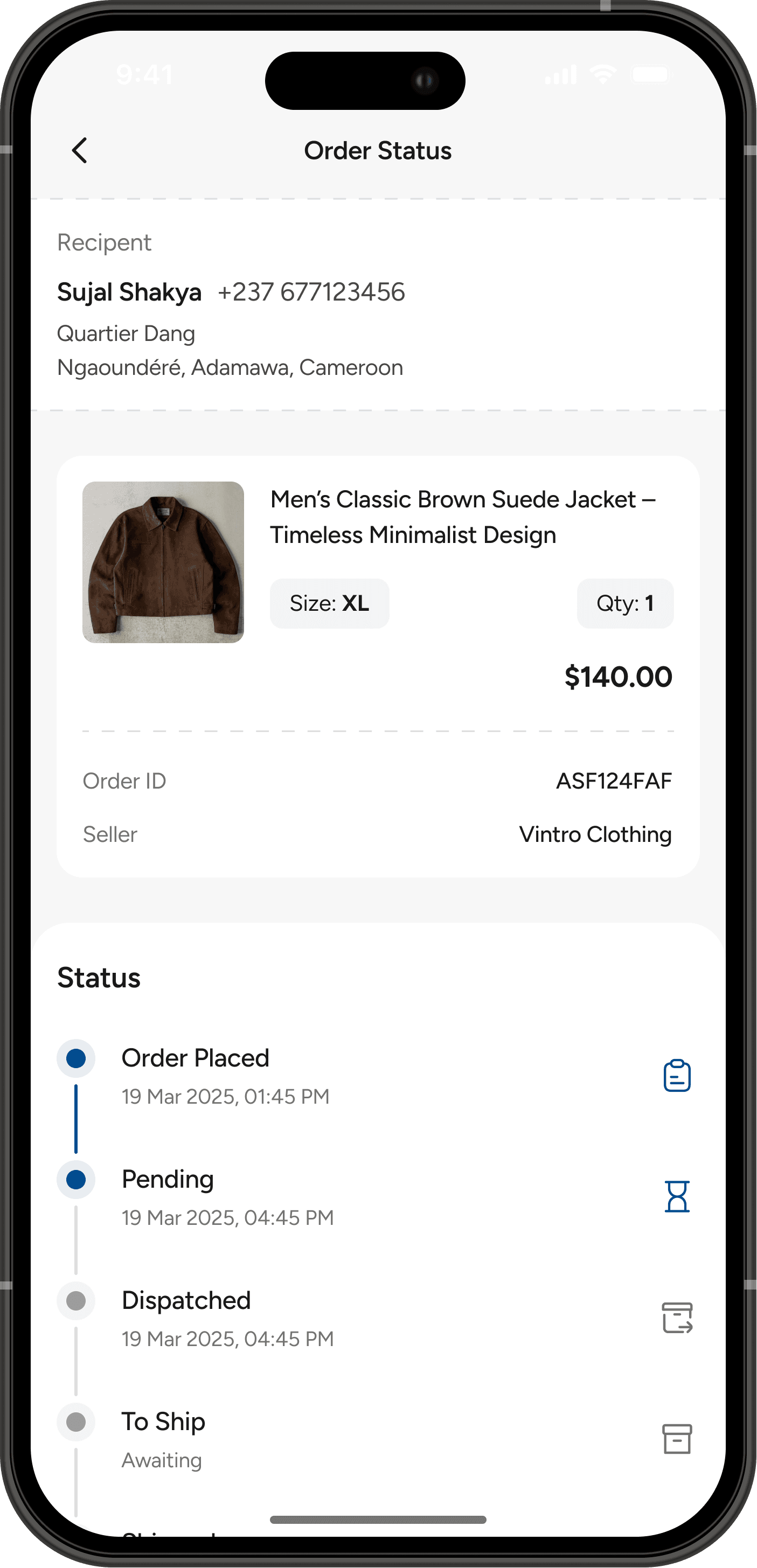 Real-time Order Tracking